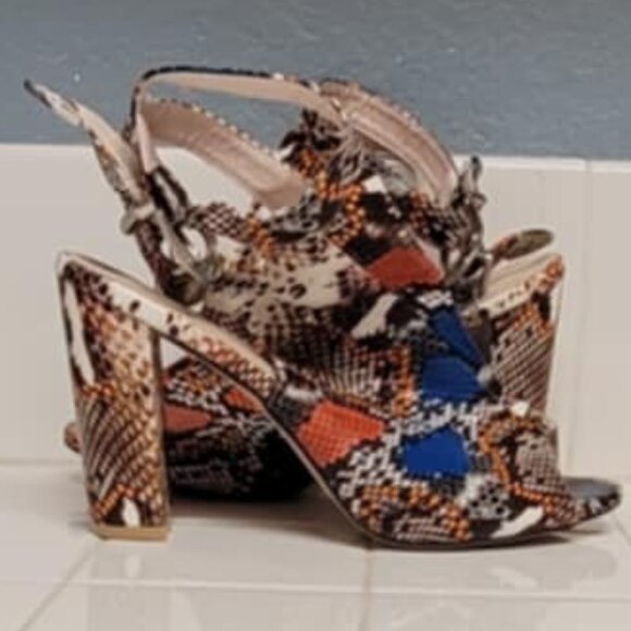 multi color snake print heels - Picture 5 of 9